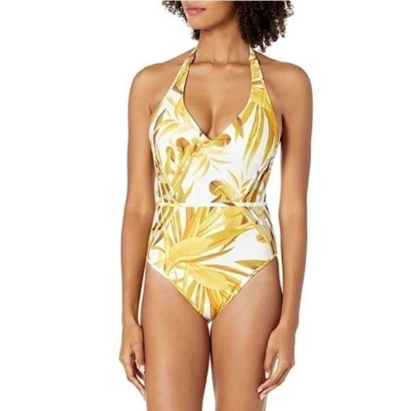 BCBGMAXAZRIA Plunge Mio One Piece Swimsuit - Picture 1 of 5